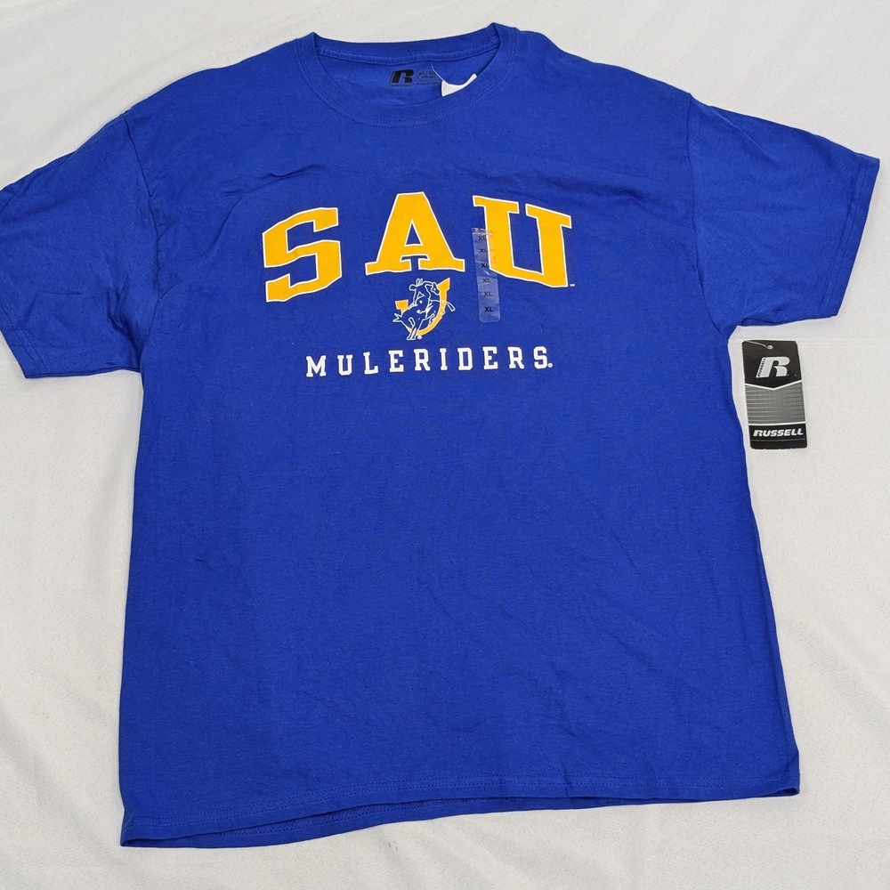 Southern Arkansas University Muleriders Mens XL Gray Cotton Logo Tshirt SAU - Picture 5 of 8